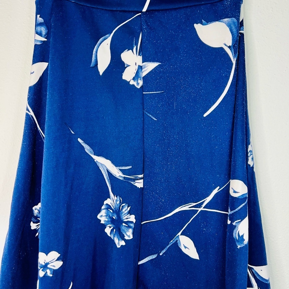 See You Monday Women’s Blue Floral Pleated Skirt Size Medium Elegant & Feminine - Picture 10 of 12